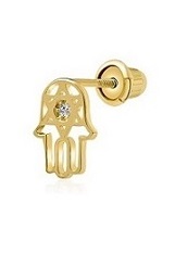 terrific long lasting gold star of david stud earrings for children